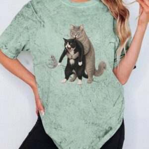 uvlbimhj Hold Me Back Funny Cat Meme Graphic Tee