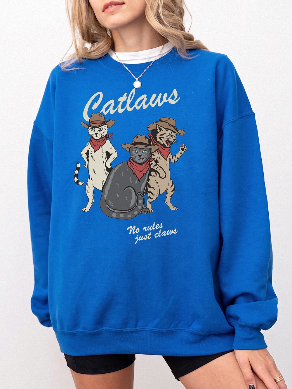 Catlaws Cowboy Cat Graphic Tee - Pink Tie Dye Western Shirt