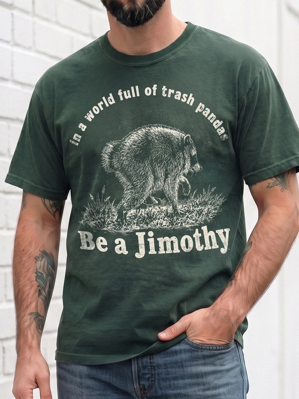 Jimothy Raccoon Shirt: In A World Full Of Trash Pandas Vintage Tee