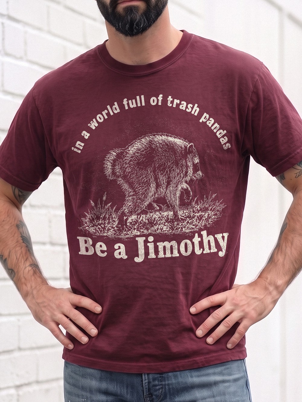 Jimothy Raccoon Shirt: In A World Full Of Trash Pandas Vintage Tee