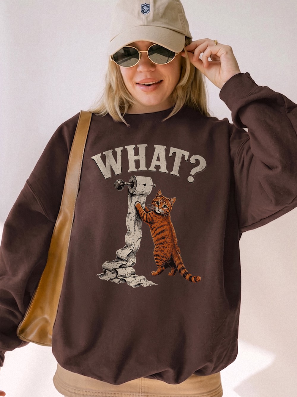 Funny Orange Tabby Cat WHAT? Graphic Tee | Pink Tie-Dye Shirt