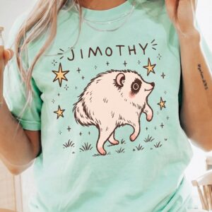 Jimothy Cute Racoon Seatle Graphic Tee - Whimsical Viral Animal Shirt