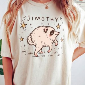 Jimothy Cute Racoon Seatle Graphic Tee - Whimsical Viral Animal Shirt