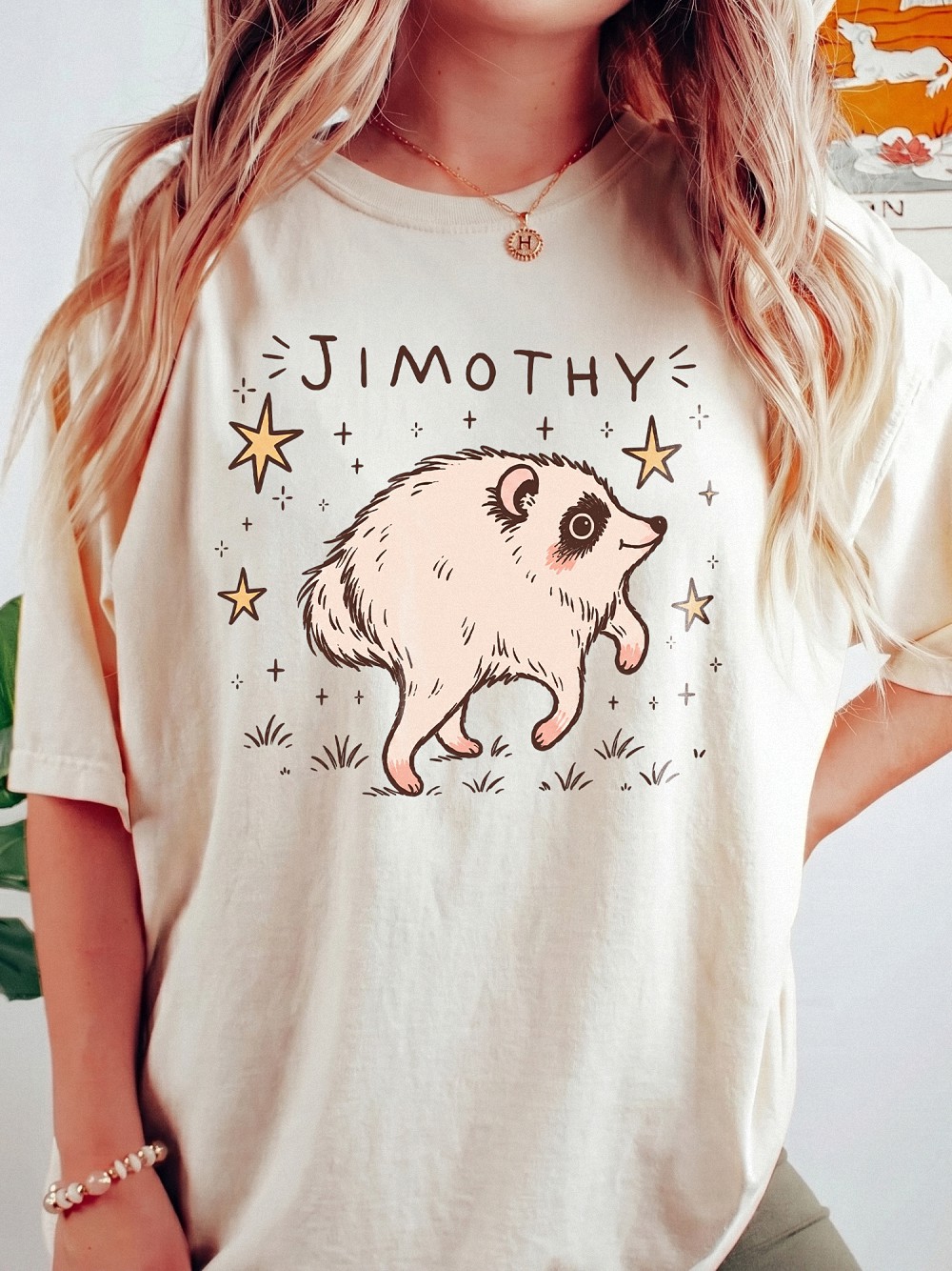 Jimothy Cute Racoon Seatle Graphic Tee - Whimsical Viral Animal Shirt
