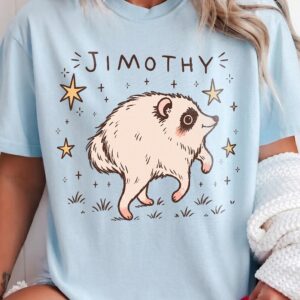 Jimothy Cute Racoon Seatle Graphic Tee - Whimsical Viral Animal Shirt