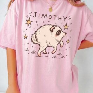 Jimothy Cute Racoon Seatle Graphic Tee - Whimsical Viral Animal Shirt