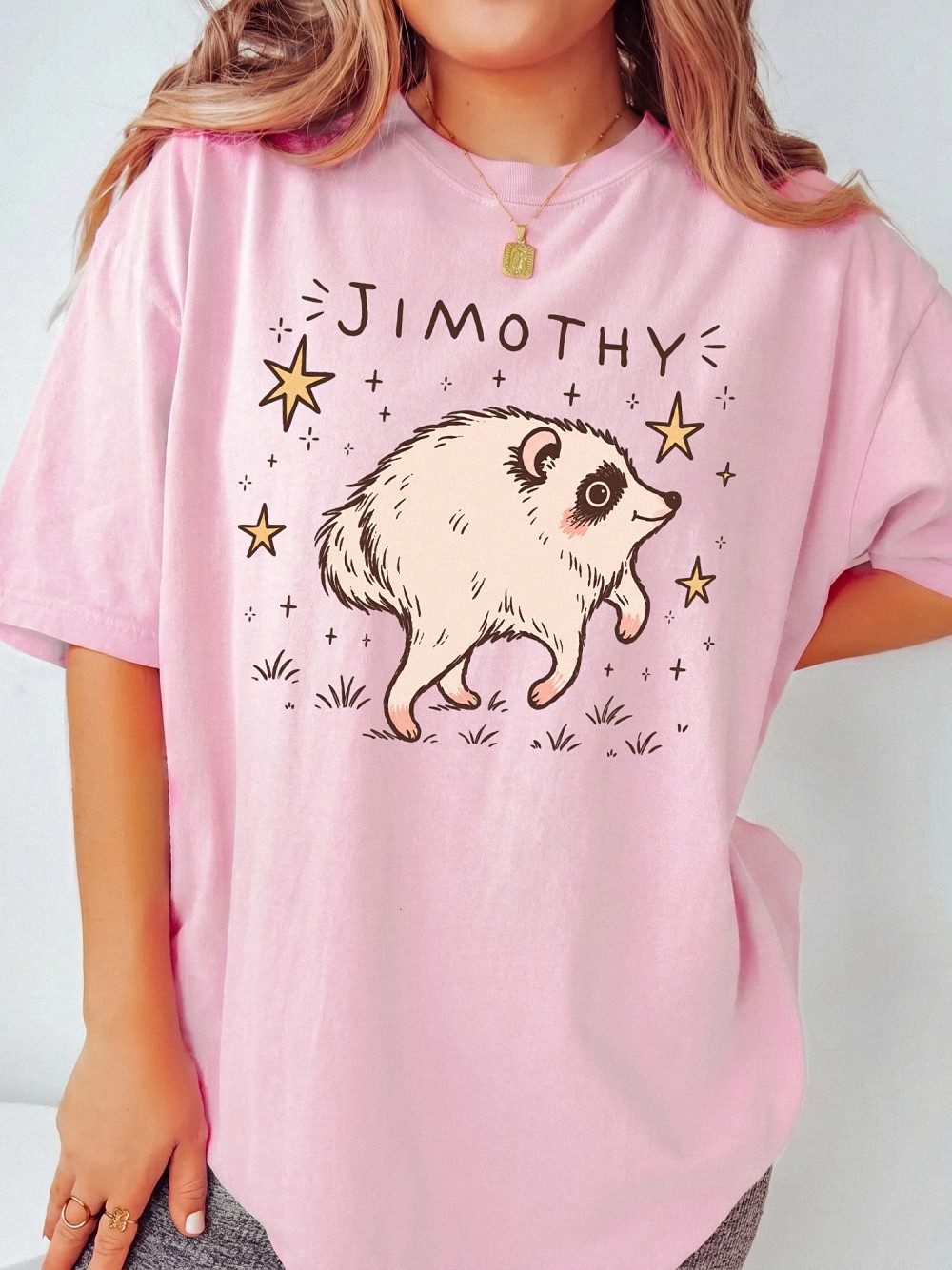 Jimothy Cute Racoon Seatle Graphic Tee - Whimsical Viral Animal Shirt