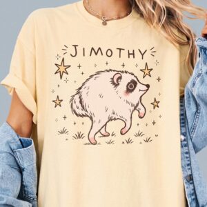 Jimothy Cute Racoon Seatle Graphic Tee - Whimsical Viral Animal Shirt