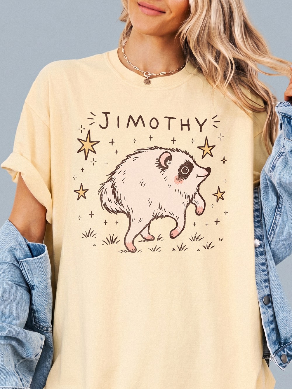 Jimothy Cute Racoon Seatle Graphic Tee - Whimsical Viral Animal Shirt