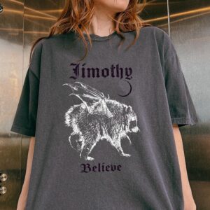 Jimothy Believe Winged Raccoon Shirt | Vintage Cryptid Graphic Tee