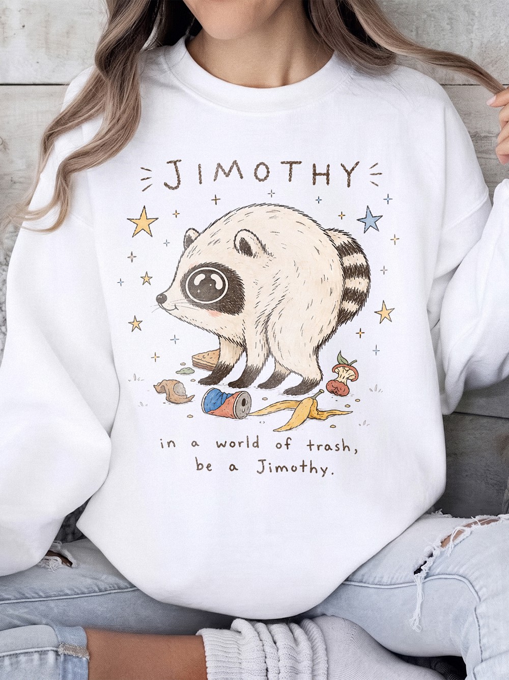 In A World Of Trash Be A Jimothy Raccoon Meme T-Shirt