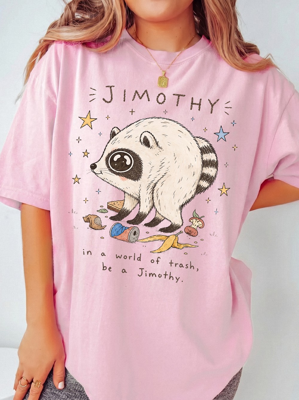 In A World Of Trash Be A Jimothy Raccoon Meme T-Shirt