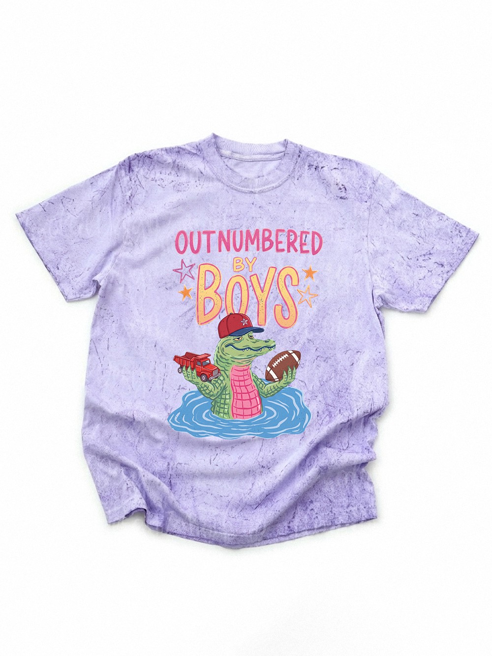 Outnumbered By Boys Alligator Shirt | Funny Boy Mom Graphic Tee
