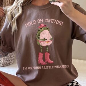 Growing A Little Buckaroo Western Maternity Shirt | Cowboy Frog Tee