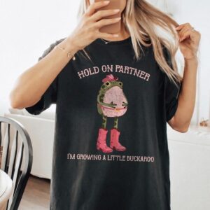 Growing A Little Buckaroo Western Maternity Shirt | Cowboy Frog Tee