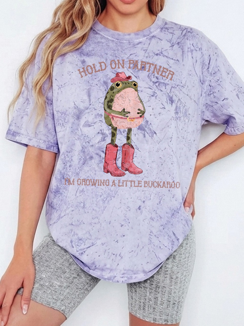 Growing A Little Buckaroo Western Maternity Shirt | Cowboy Frog Tee