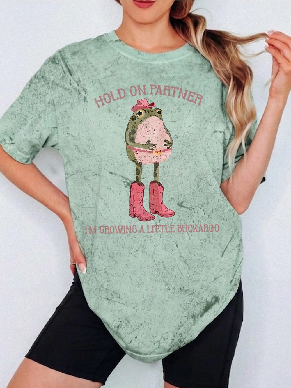 Growing A Little Buckaroo Western Maternity Shirt | Cowboy Frog Tee