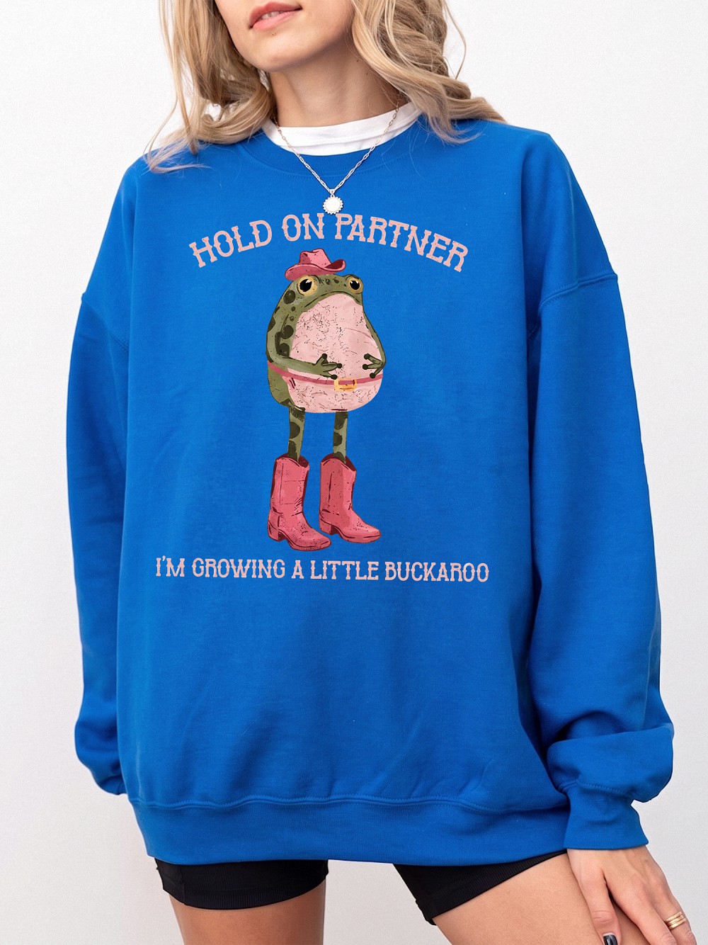Growing A Little Buckaroo Western Maternity Shirt | Cowboy Frog Tee