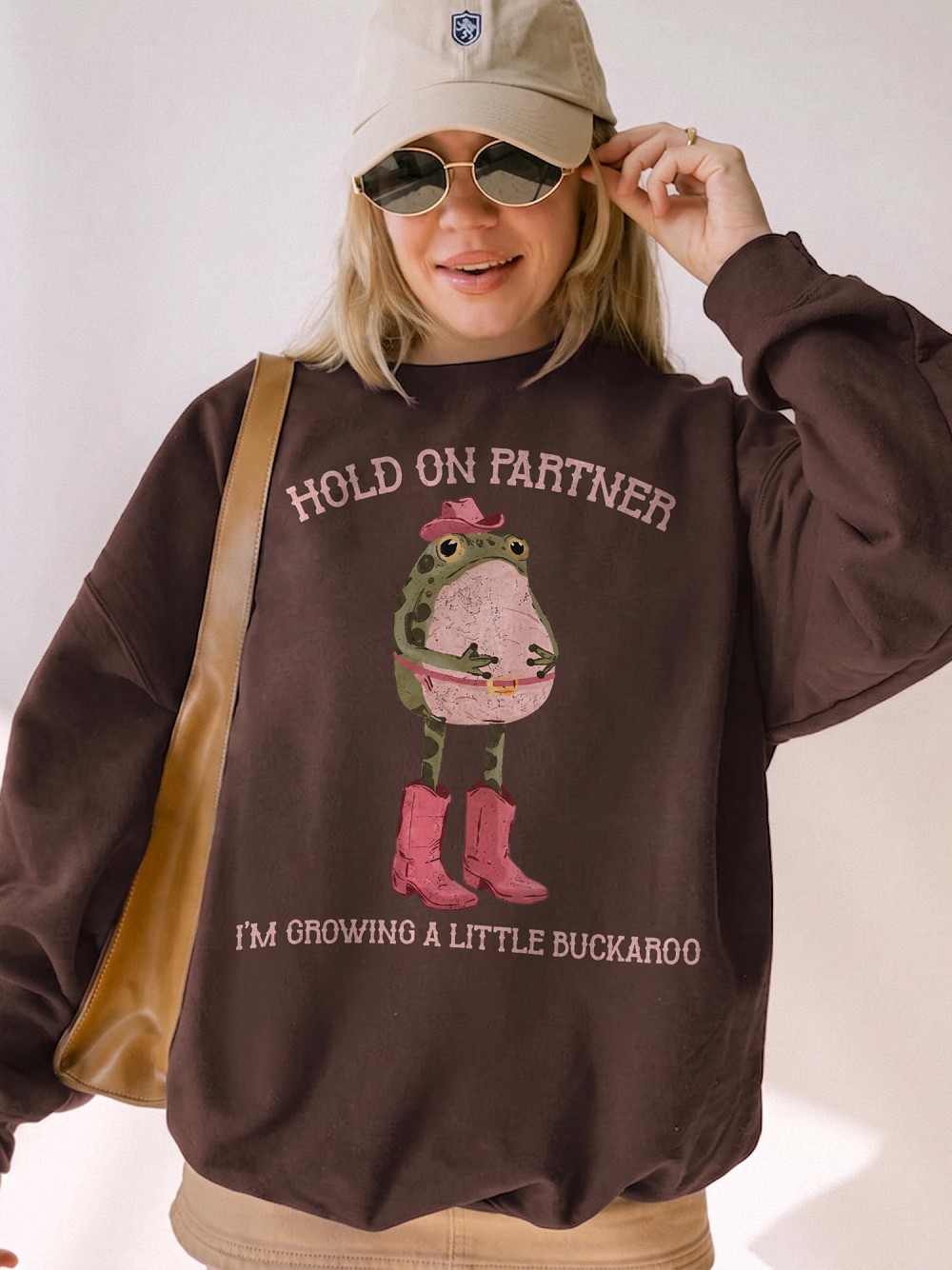 Growing A Little Buckaroo Western Maternity Shirt | Cowboy Frog Tee