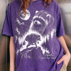 Timothy Seattle Feral Legend Raccoon Shirt - PNW Wildlife Graphic Tee