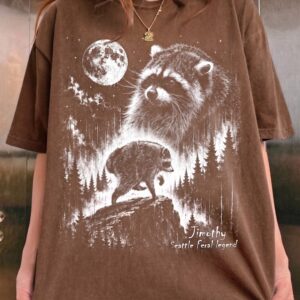 Timothy Seattle Feral Legend Raccoon Shirt - PNW Wildlife Graphic Tee