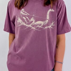 Vintage Bigfoot and Loch Ness Monster T-Shirt - Funny Cryptid AST Tee