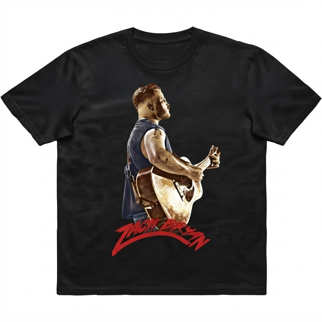 Zach Bryan Vintage Acoustic Guitar Graphic Tee
