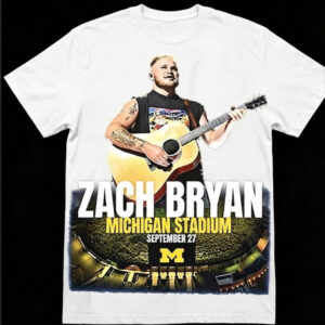 Zach Bryan Michigan Stadium Sept 27 Vintage Tour Shirt