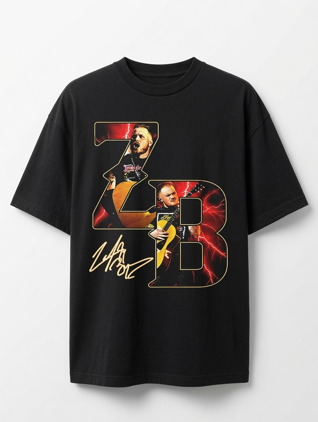 Zach Bryan Vintage Bootleg Style Shirt - ZB Red Lightning Concert Tee