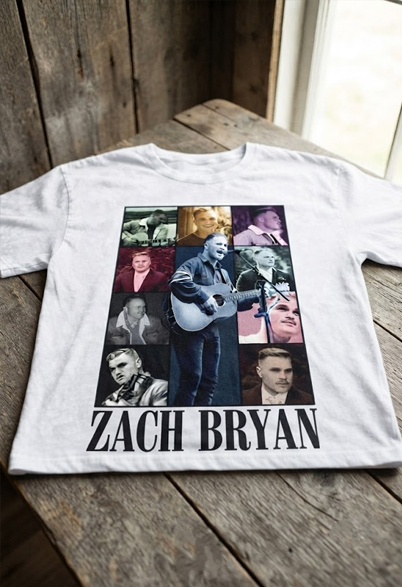 Vintage Zach Bryan Bootleg Collage Graphic Tee