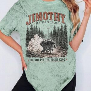 Jimothy Seattle Wildlife Shirt - Funny Round King Bear Oversized Tee
