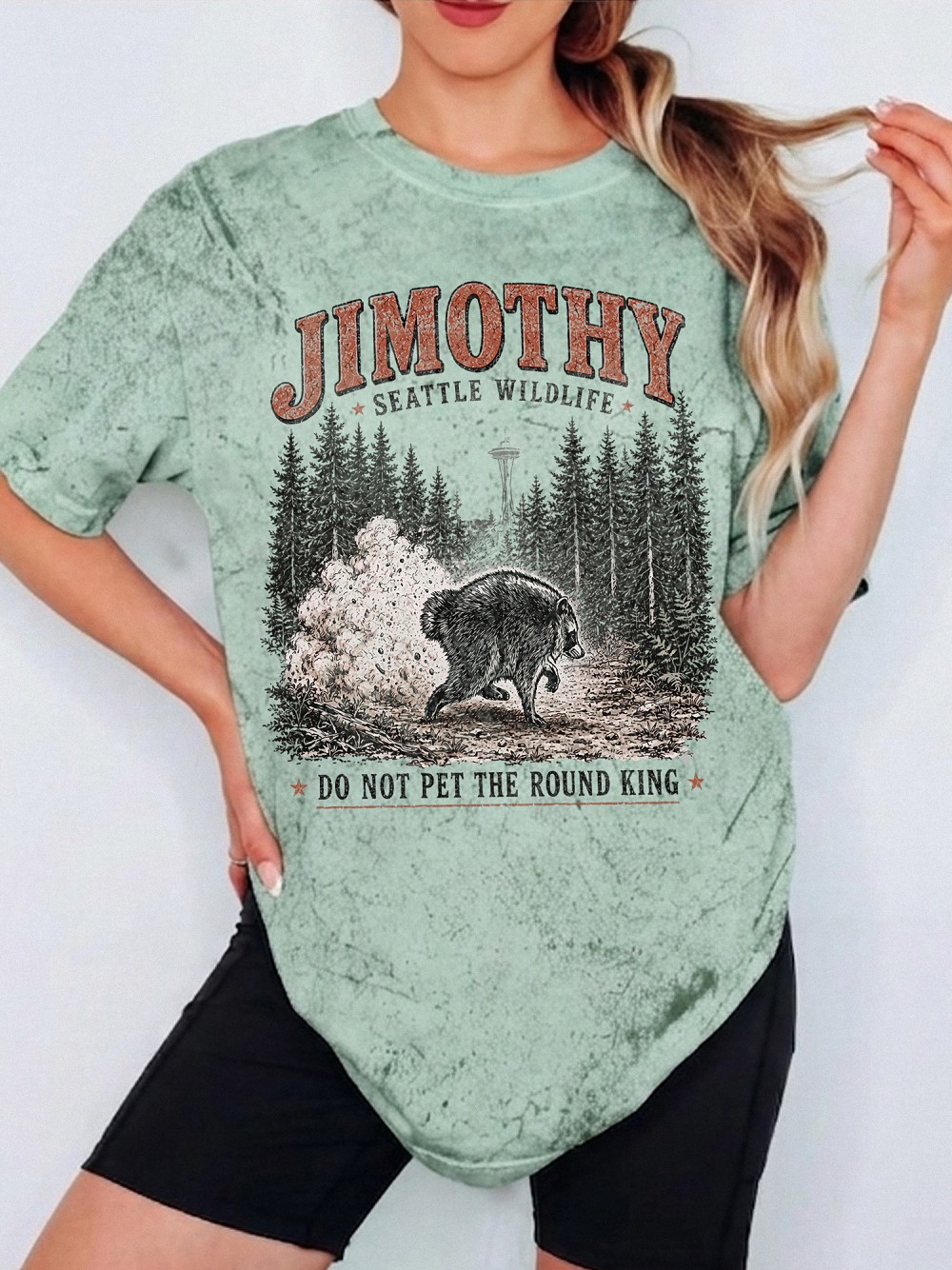 Jimothy Seattle Wildlife Shirt - Funny Round King Bear Oversized Tee