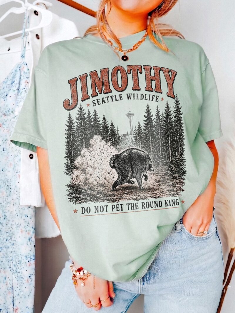 Jimothy Seattle Wildlife Shirt - Funny Round King Bear Oversized Tee