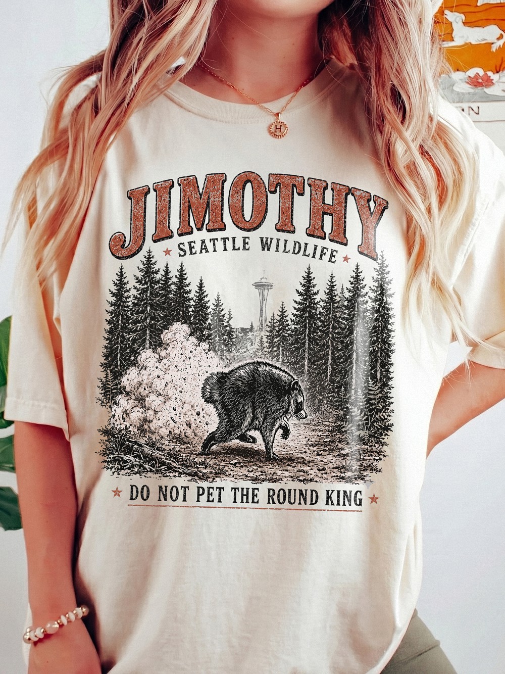 Jimothy Seattle Wildlife Shirt - Funny Round King Bear Oversized Tee
