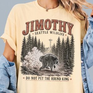 Jimothy Seattle Wildlife Shirt - Funny Round King Bear Oversized Tee