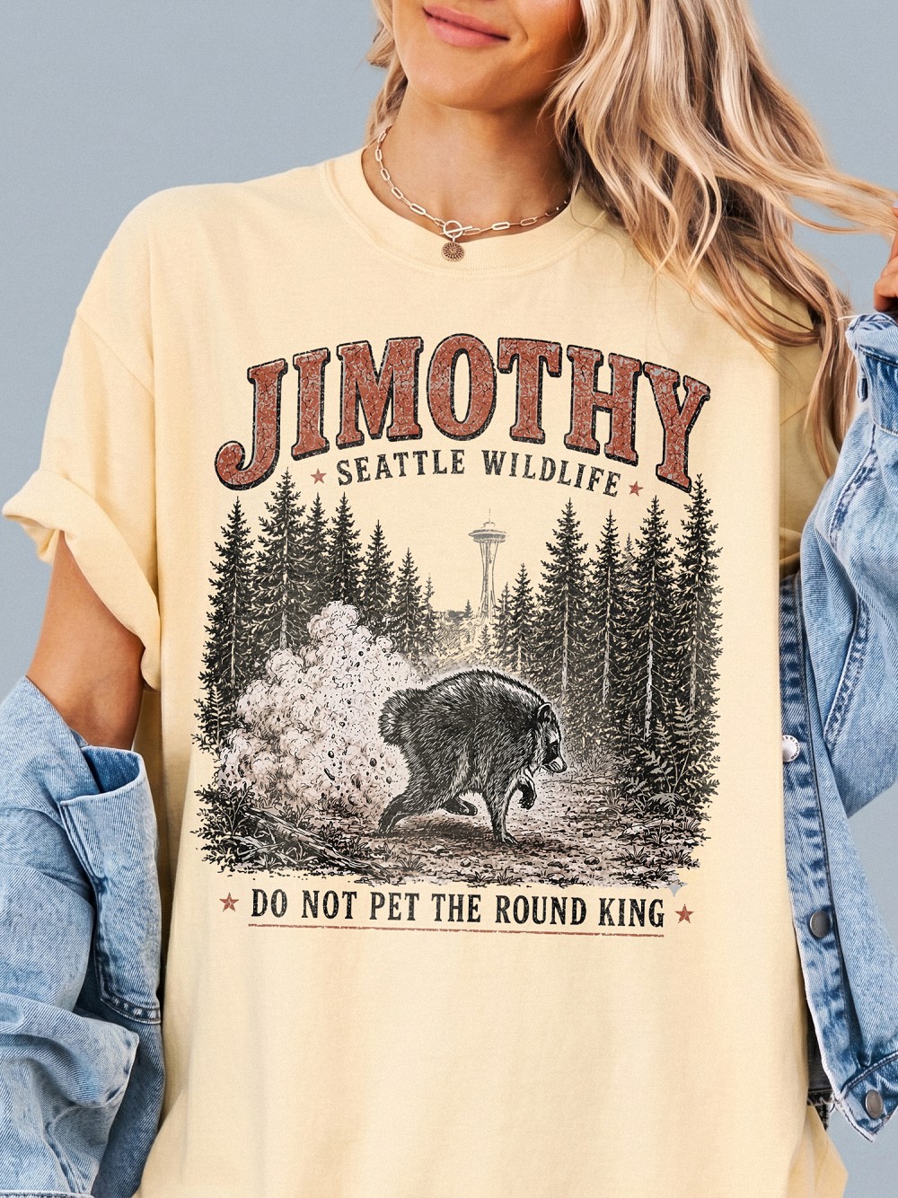 Jimothy Seattle Wildlife Shirt - Funny Round King Bear Oversized Tee