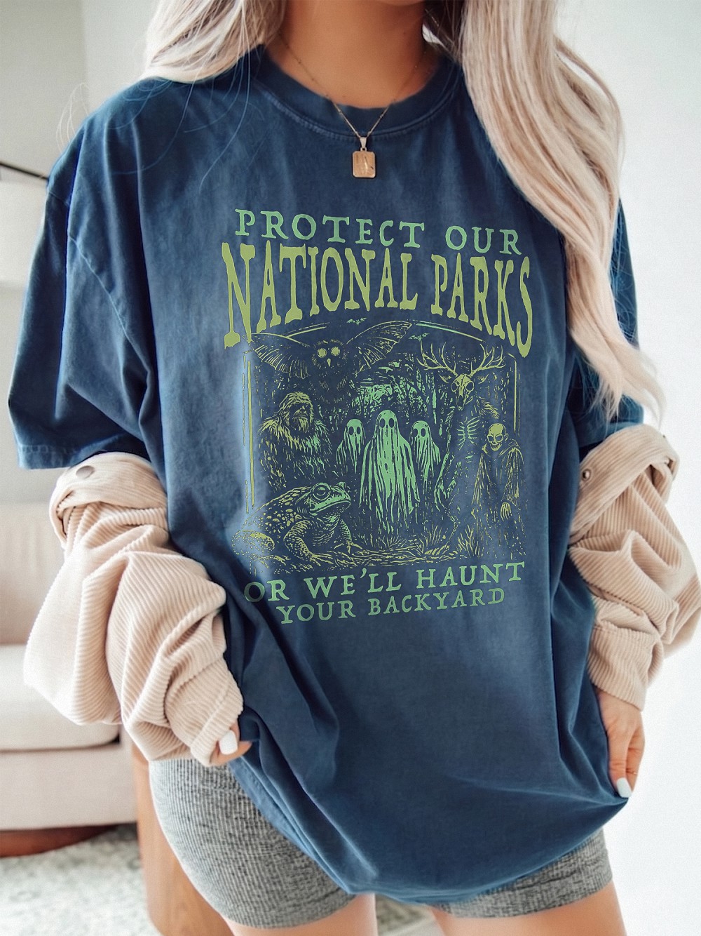 Protect Our National Parks Cryptid Tee - Mothman & Bigfoot Shirt