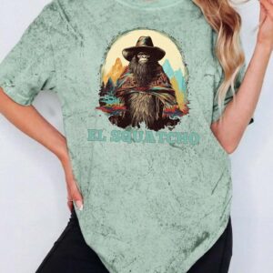 El Squatcho Bigfoot Cowboy Shirt Funny Western Cryptid Tee