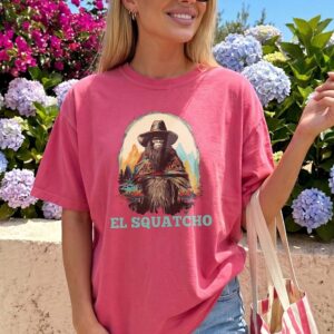 El Squatcho Bigfoot Cowboy Shirt Funny Western Cryptid Tee