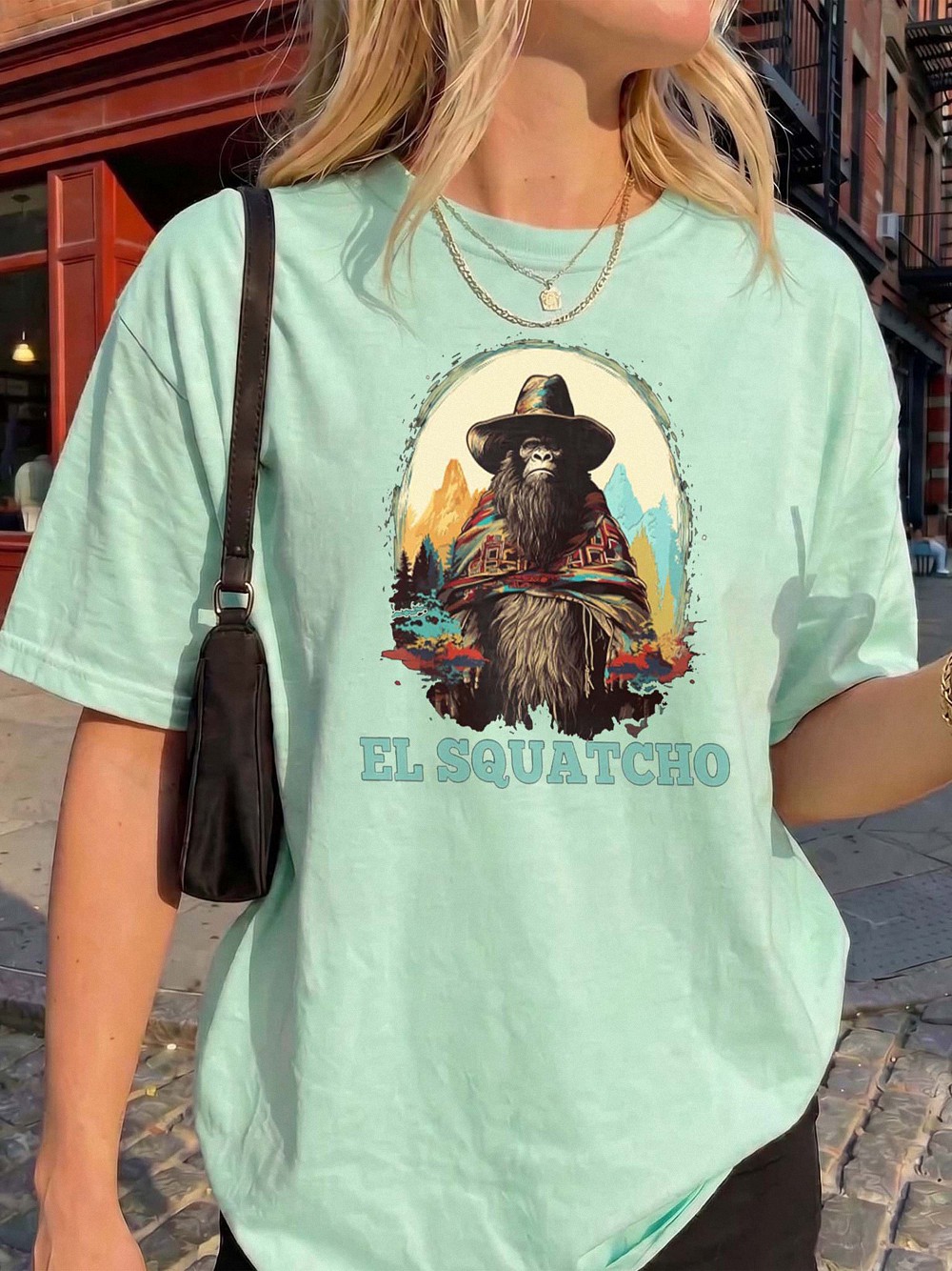 El Squatcho Bigfoot Cowboy Shirt Funny Western Cryptid Tee