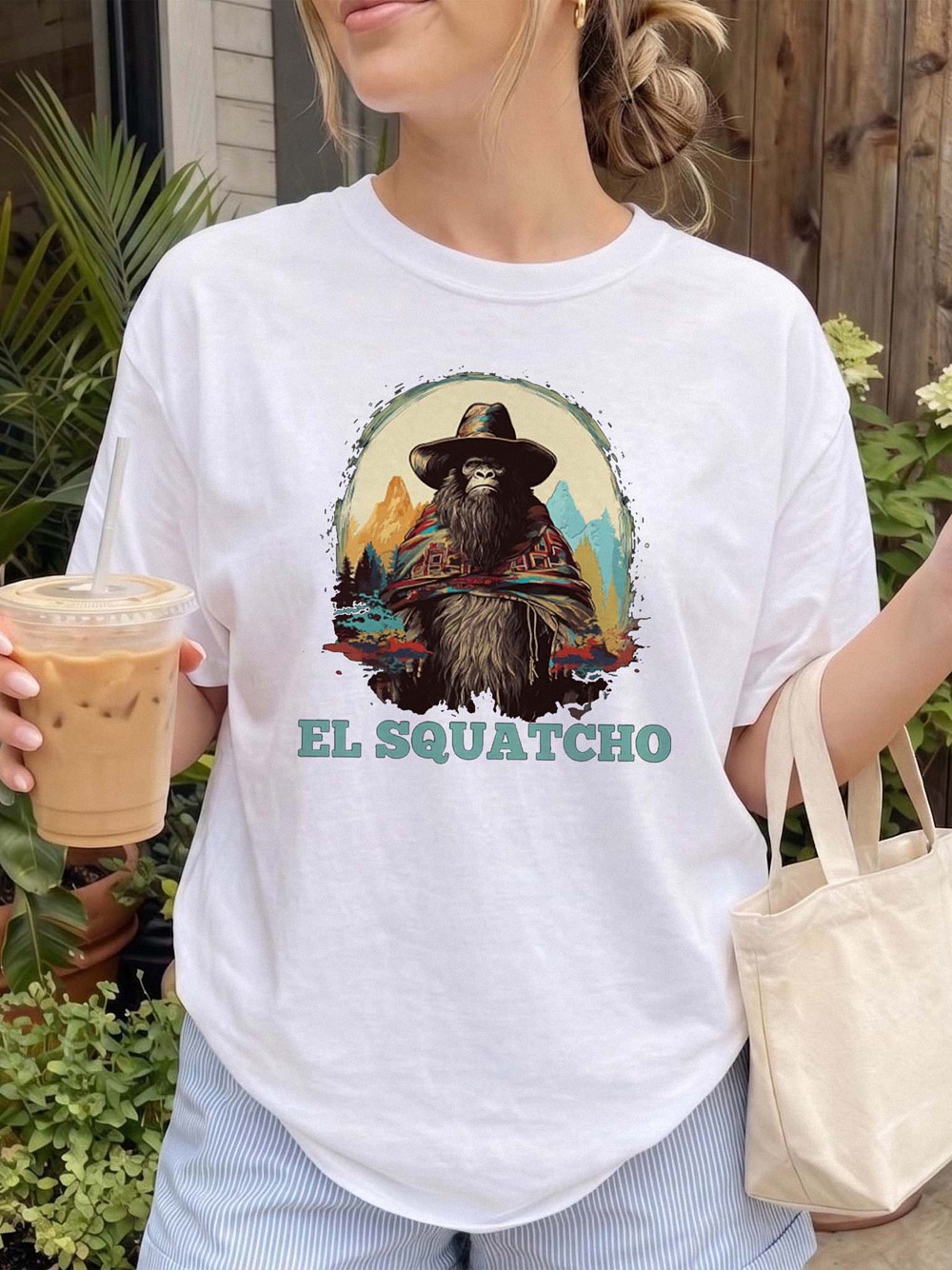 El Squatcho Bigfoot Cowboy Shirt Funny Western Cryptid Tee