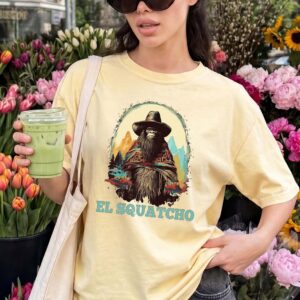 El Squatcho Bigfoot Cowboy Shirt Funny Western Cryptid Tee
