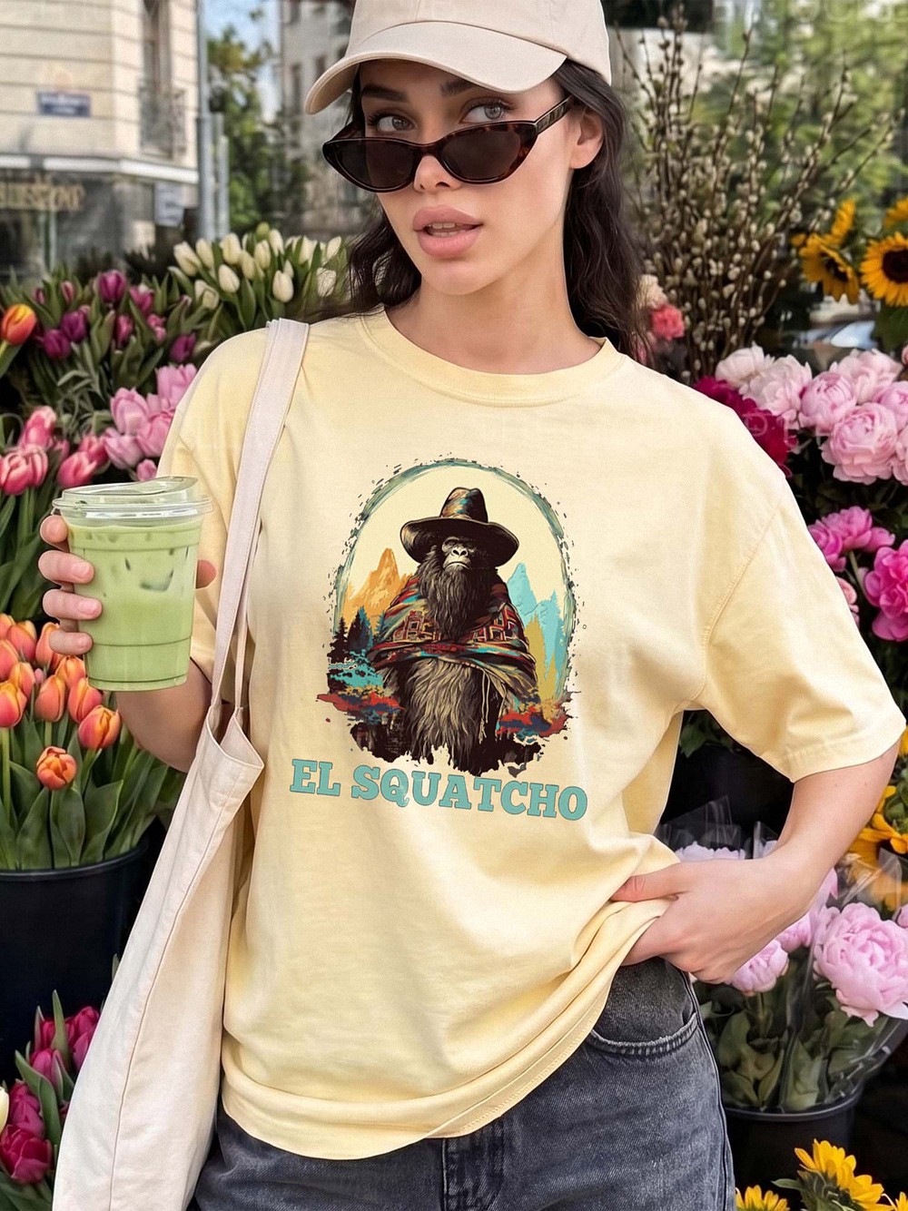 El Squatcho Bigfoot Cowboy Shirt Funny Western Cryptid Tee