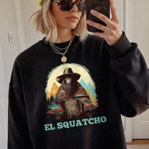 El Squatcho Bigfoot Cowboy Shirt Funny Western Cryptid Tee