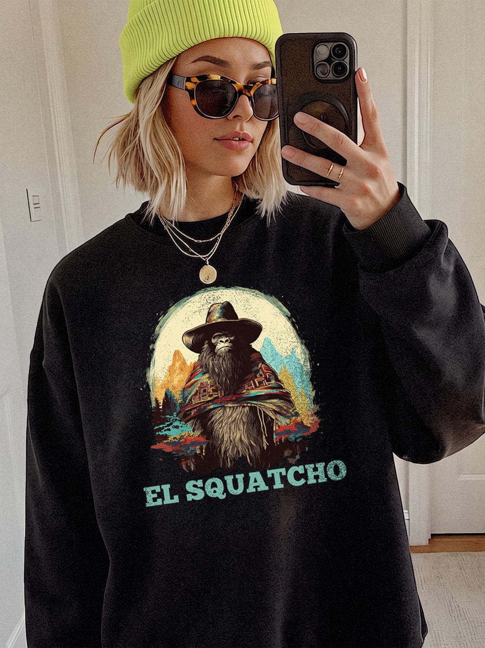 El Squatcho Bigfoot Cowboy Shirt Funny Western Cryptid Tee