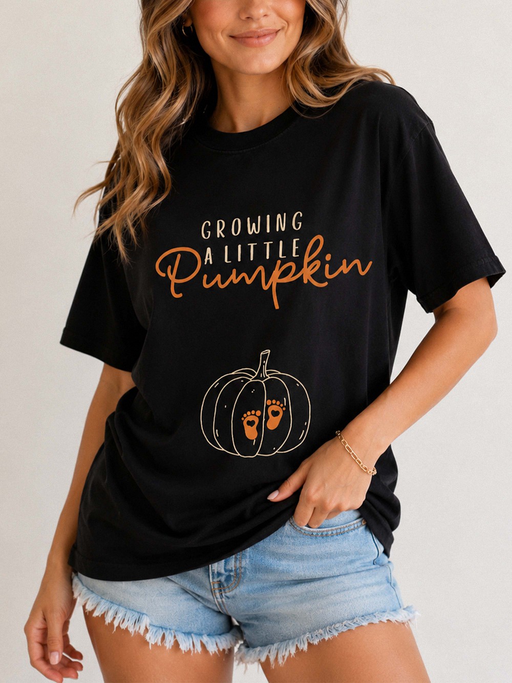 Growing a Little Pumpkin Shirt | Fall Pregnancy Announcement Tee