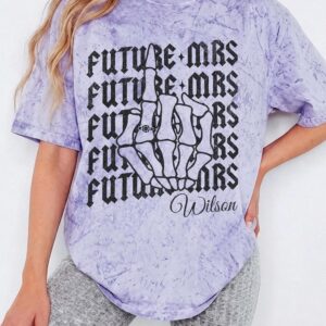 Custom Future Mrs Skeleton Hand Engagement Sweatshirt