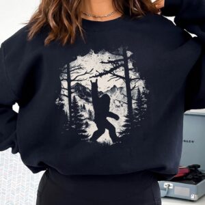 Bigfoot Sweatshirt - Funny Sasquatch Forest Graphic Crewneck