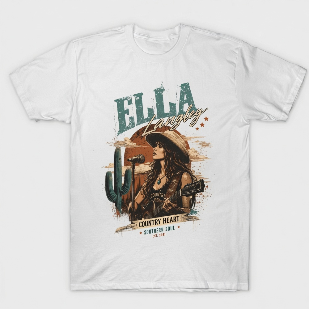 Ella Langley Vintage Graphic T-Shirt - Southern Soul Concert Tee