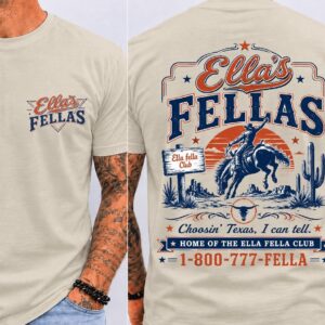 Ella's Fellas Club T-Shirt | Retro Western Country Concert Tee